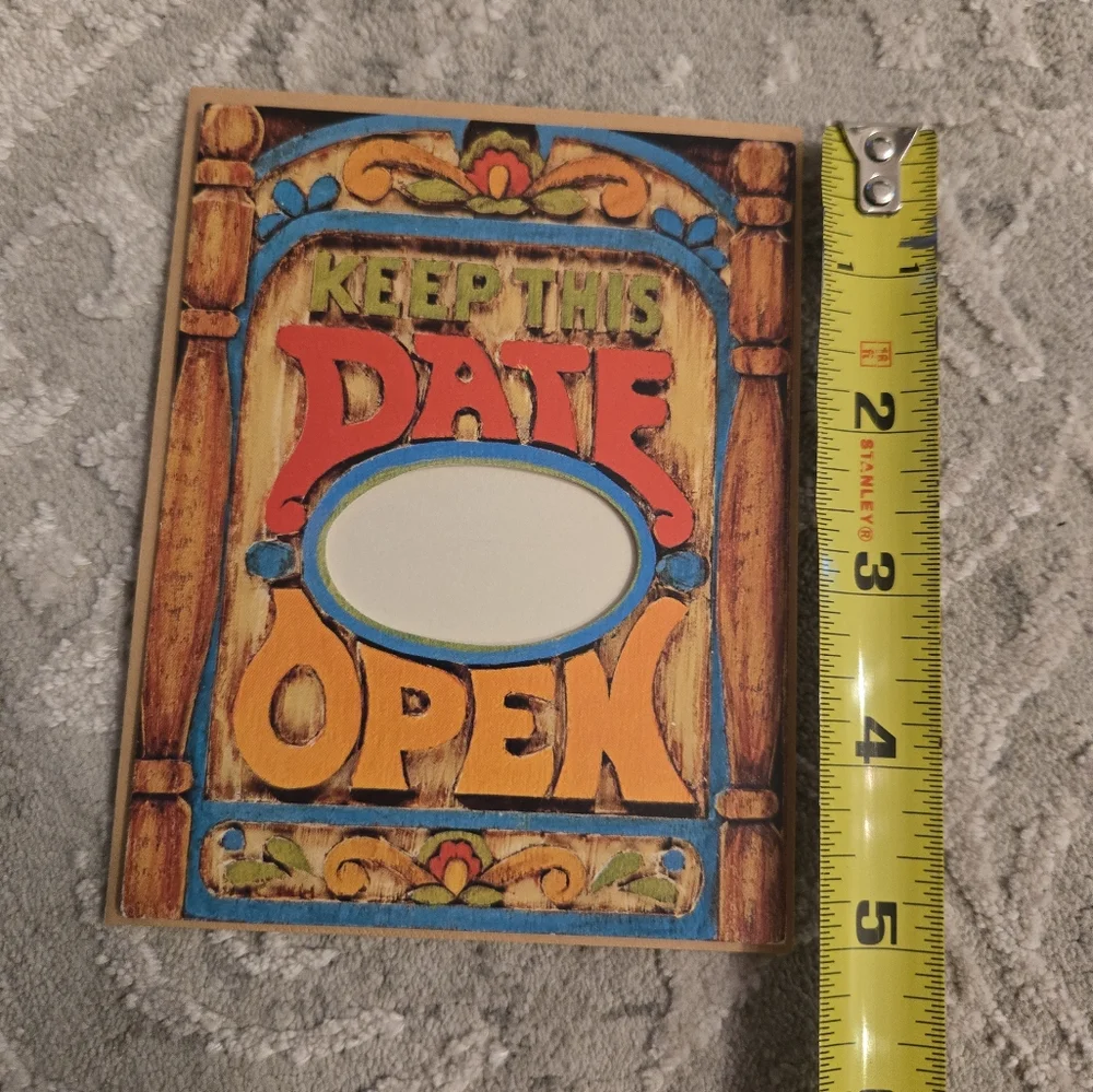 Vintage Colorful 'Keep This Date Open' Card